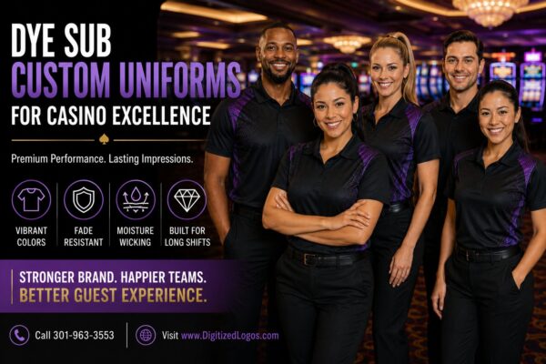 Dye Sub Custom Uniforms for Casino Branding