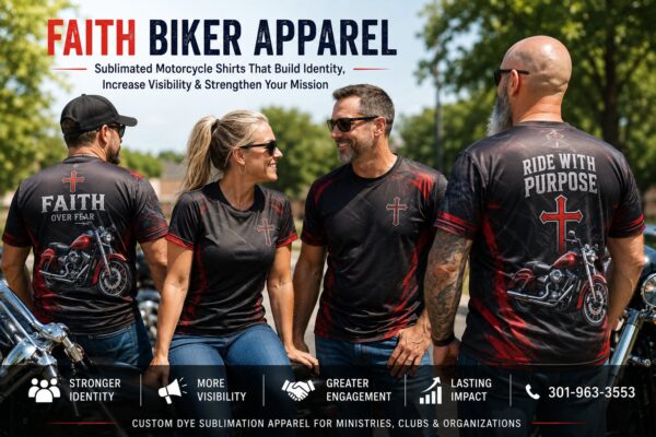 Faith Biker Apparel: How Sublimated Motorcycle Shirts Strengthen Identity, Visibility, and Brand Recognition
