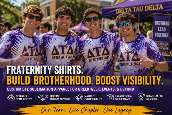 Fraternity Shirts: How Custom Apparel Builds Greek Identity, Sponsor Visibility, and Event Engagement