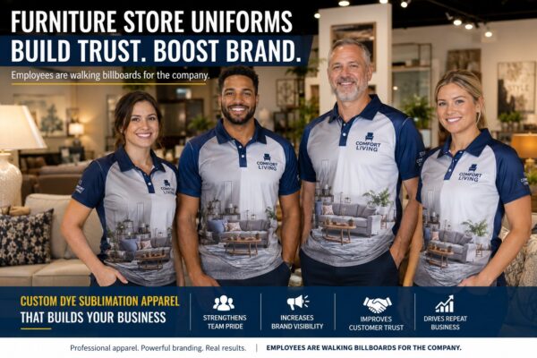 Furniture Store Uniforms: How Branded Apparel Increases Visibility, Trust, and Sales