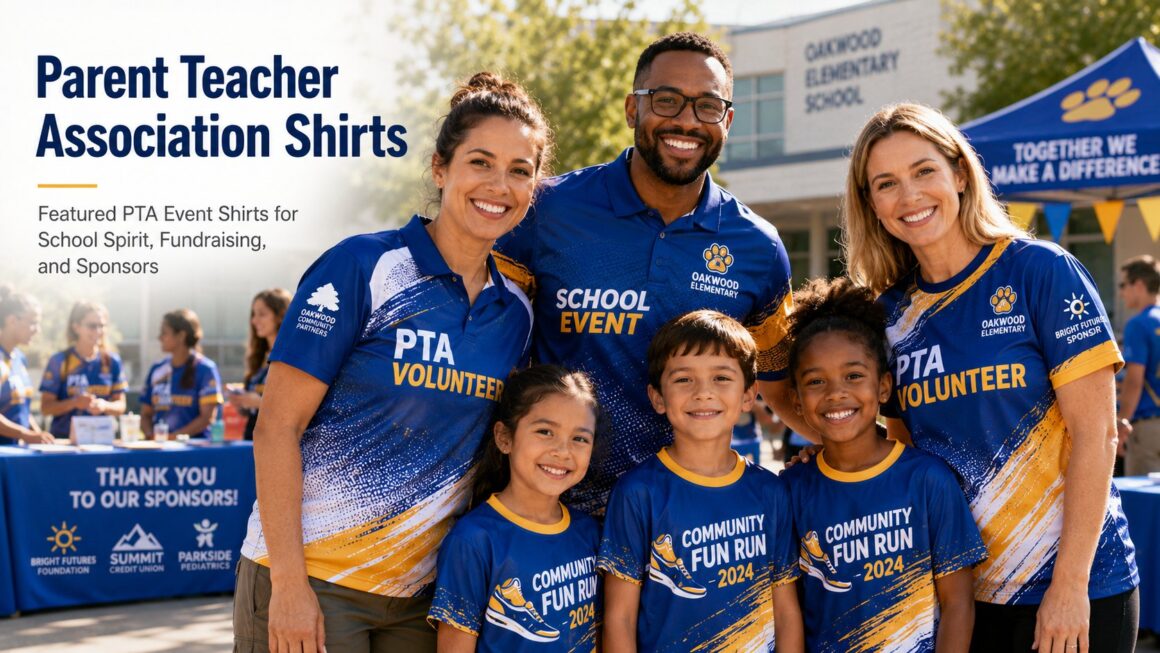 Parent Teacher Association Shirts for School Events, Fundraisers, and Sponsors