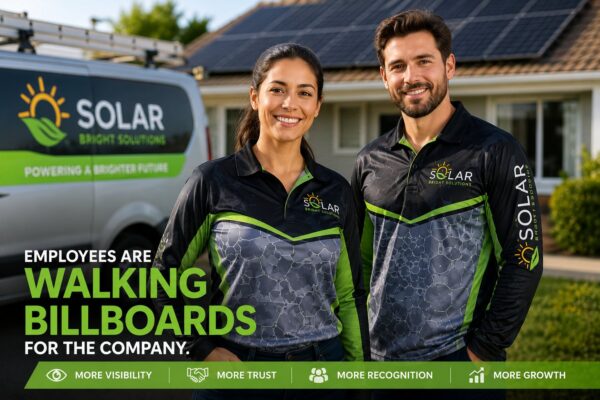 Solar Company Uniforms: How Branded Apparel Drives Visibility, Trust, and Business Growth