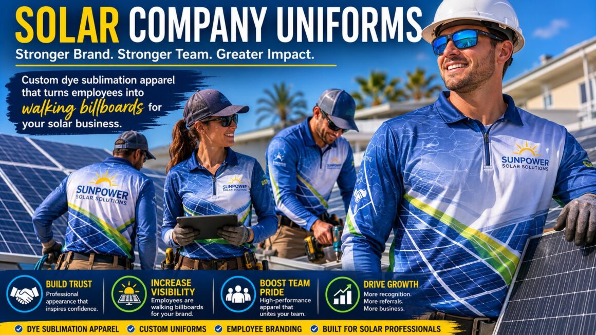 Solar Company Uniforms: How Branded Apparel Drives Visibility, Trust, and Growth