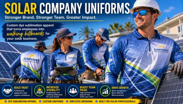 Solar Company Uniforms: How Branded Apparel Drives Visibility, Trust, and Growth