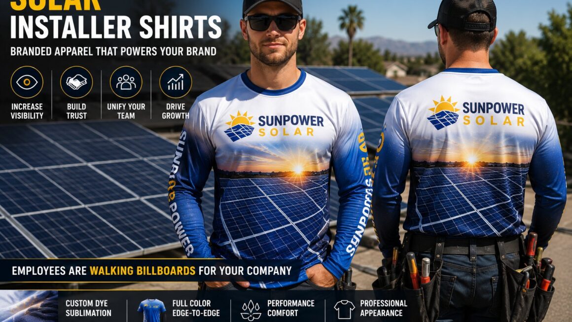 Solar Installer Shirts: How Branded Apparel Supports Solar Company Marketing and Business Growth
