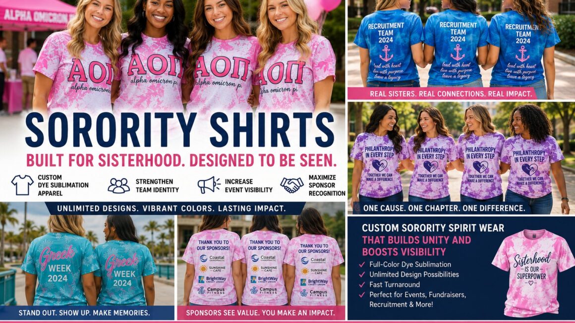 Sorority Shirts: How Custom Apparel Builds Sisterhood, Increases Event Visibility, and Enhances Sponsor Recognition
