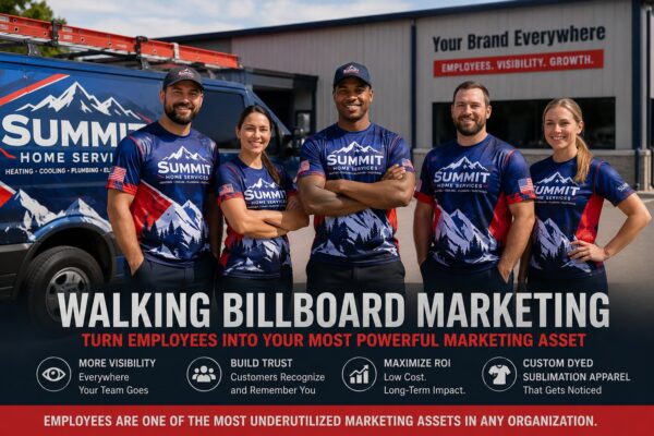 Walking Billboard Marketing With Employee Branding Apparel