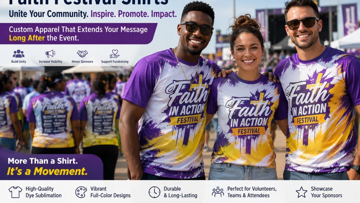 Faith Festival Shirts: Custom Apparel That Builds Community, Boosts Sponsorships, and Extends Event Visibility