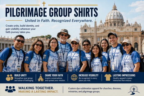 Pilgrimage Group Shirts: Branding Through Catholic Travel