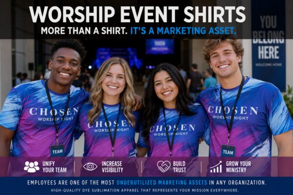 Worship Event Shirts That Build Brand Visibility